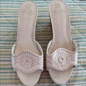 Jack Rogers White Leather Women's Sandals